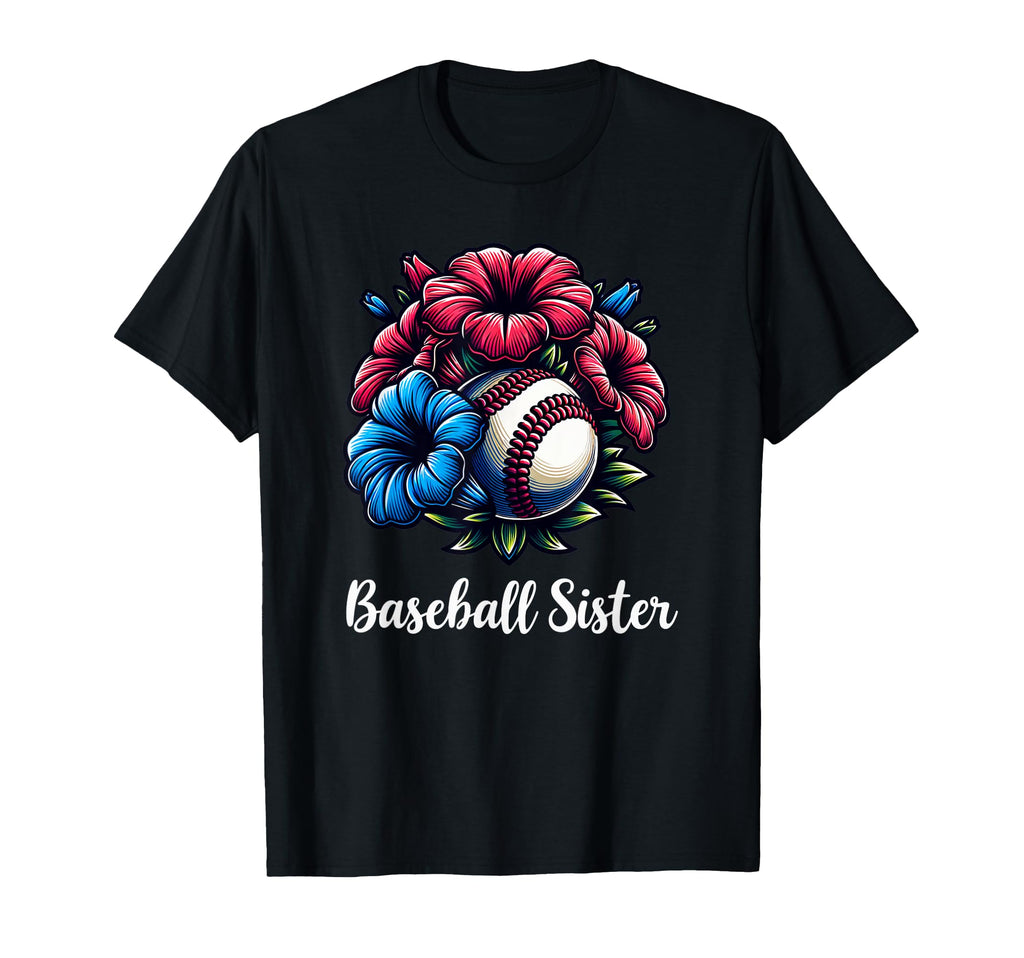 Baseball Flowers Coquette Floral Baseball T-Shirt - Novelty Apparel Unisex - T-Shirt, Sweatshirt, Hoodie
