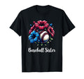 Baseball Flowers Coquette Floral Baseball T-Shirt - Novelty Apparel Unisex - T-Shirt, Sweatshirt, Hoodie