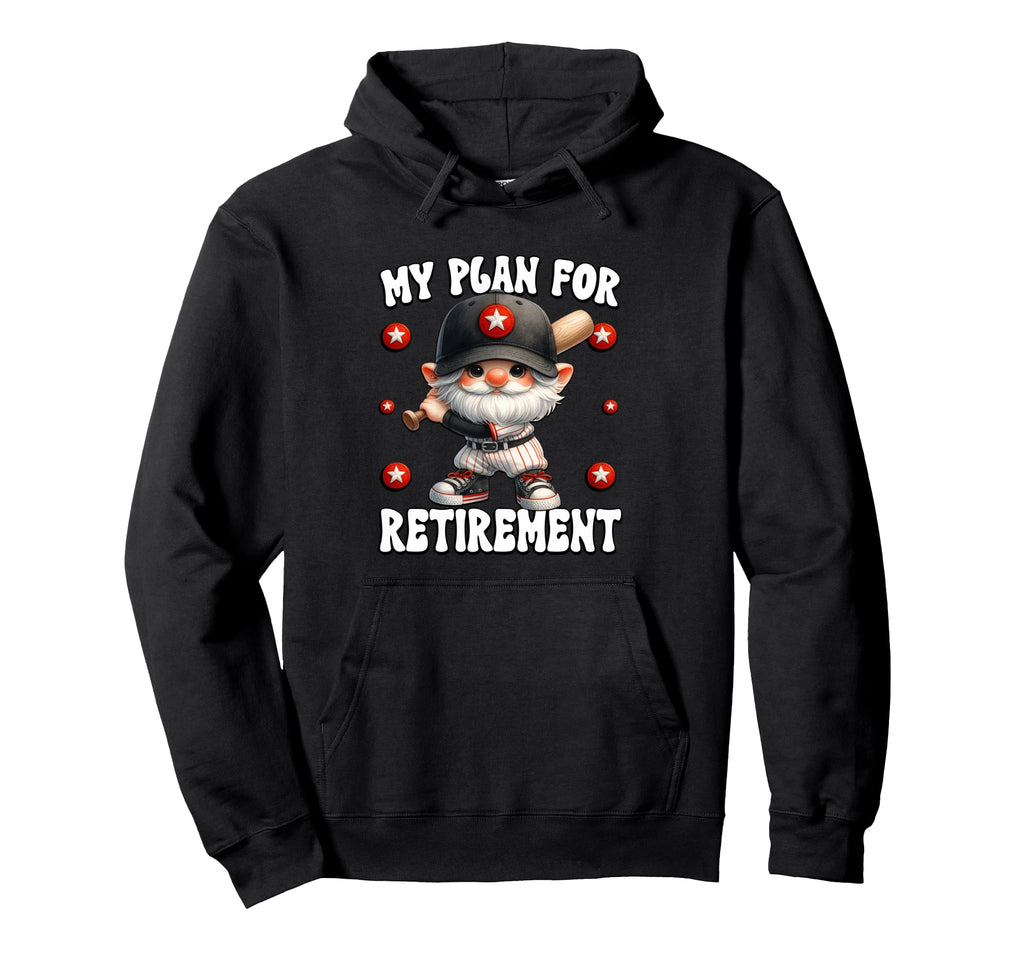 Retired Baseball Dad Coach Gnome Hoodie - Streetwear Style Men Women - T-Shirt, Sweatshirt, Hoodie