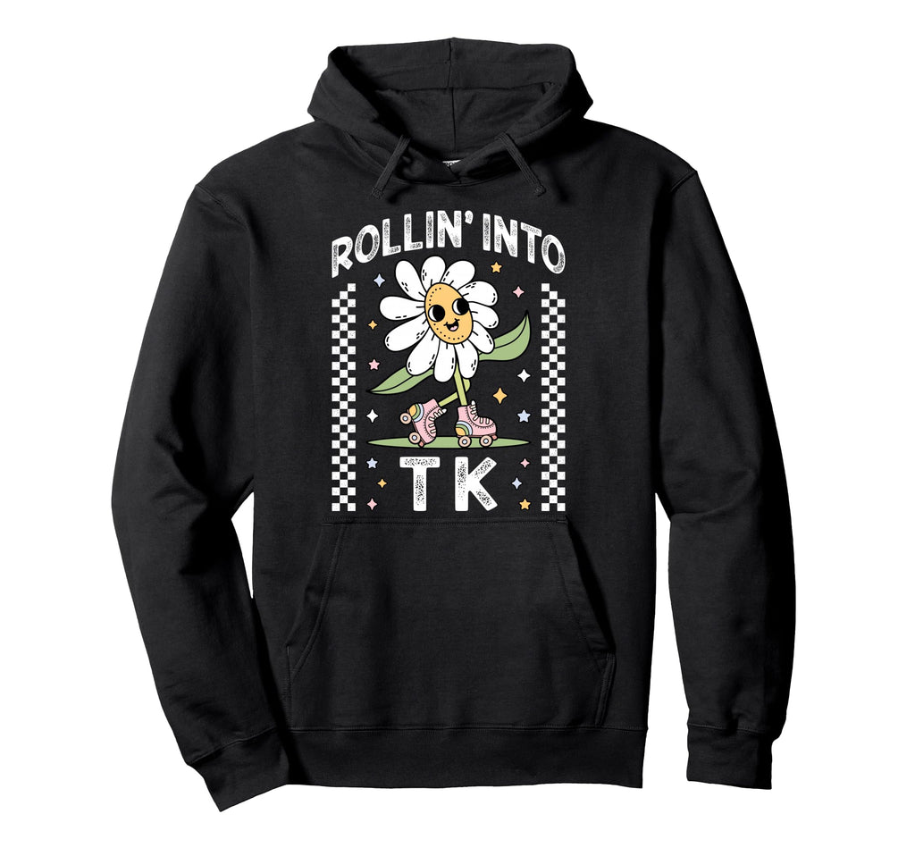 Rollin Into Tk Daisy Roller Skate Back Hoodie - Minimalist Print Men Women - T-Shirt, Sweatshirt, Hoodie