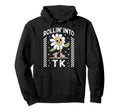 Rollin Into Tk Daisy Roller Skate Back Hoodie - Minimalist Print Men Women - T-Shirt, Sweatshirt, Hoodie