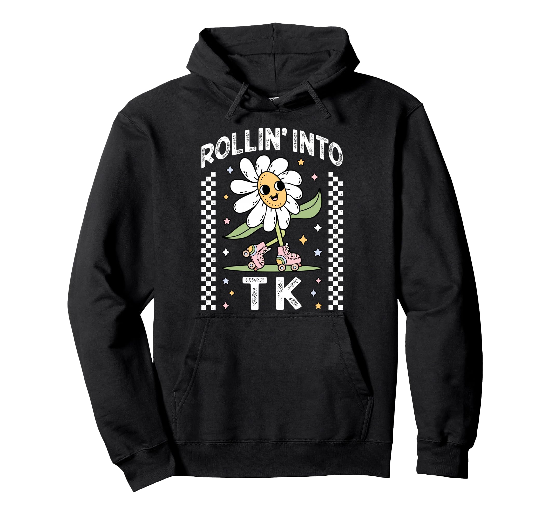 Rollin Into Tk Daisy Roller Skate Back Hoodie - Minimalist Print Men Women - T-Shirt, Sweatshirt, Hoodie