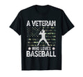 Veteran Who Loves Baseball Patriotic T-Shirt - Unique Graphic Unisex - T-Shirt, Sweatshirt, Hoodie