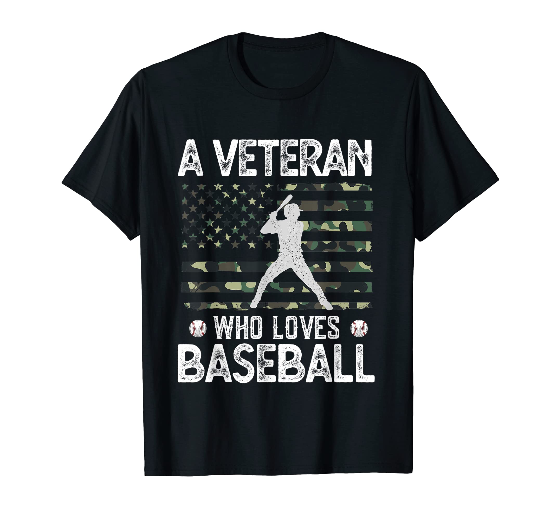 Veteran Who Loves Baseball Patriotic T-Shirt - Unique Graphic Unisex - T-Shirt, Sweatshirt, Hoodie