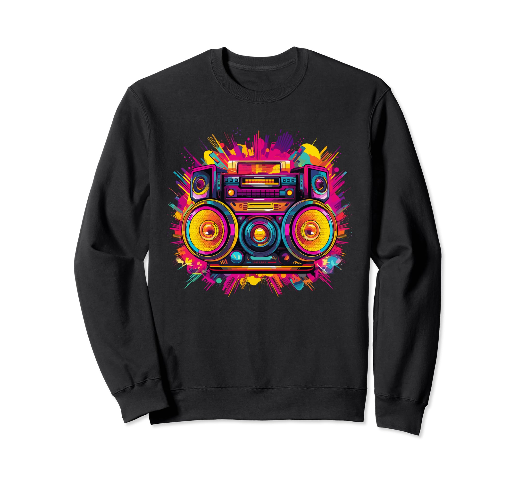 Disco 80S Motto Party Pop Art Sweatshirt - Fun Novelty Design for Adults - T-Shirt, Sweatshirt, Hoodie