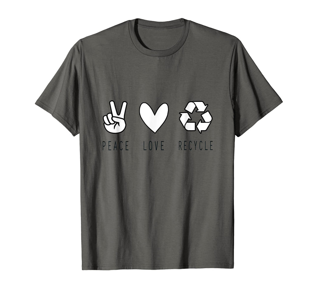 Earth Day Peace Love Recycle T-Shirt - Casual Everyday Wear for Adults - T-Shirt, Sweatshirt, Hoodie
