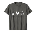 Earth Day Peace Love Recycle T-Shirt - Casual Everyday Wear for Adults - T-Shirt, Sweatshirt, Hoodie