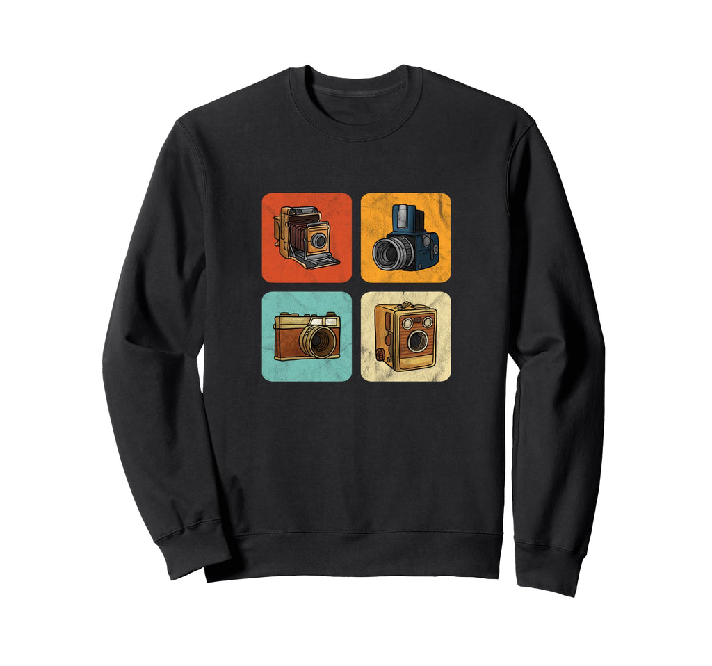 Photography Lovers Camera Set Sweatshirt - Unique Graphic for Adults - T-Shirt, Sweatshirt, Hoodie