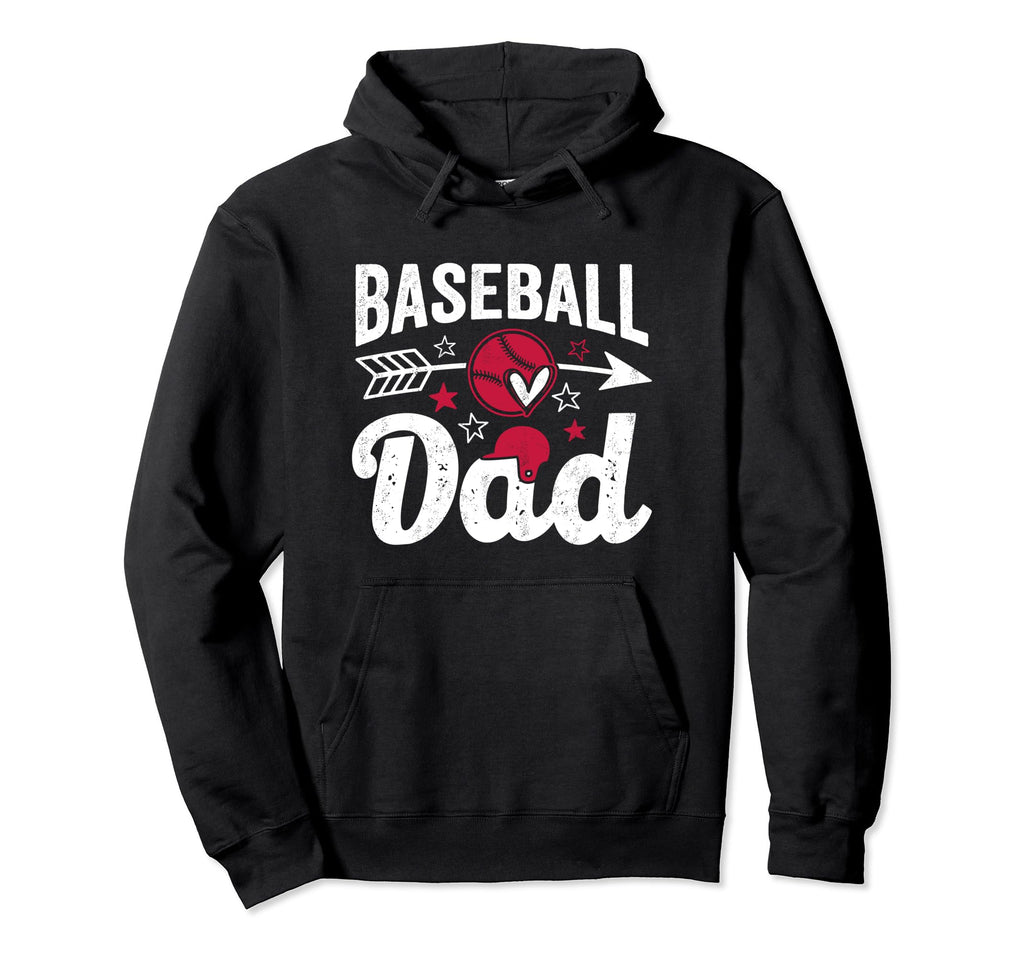 Baseball Dad Baseball Father S Day Hoodie - Minimalist Print for Adults - T-Shirt, Sweatshirt, Hoodie