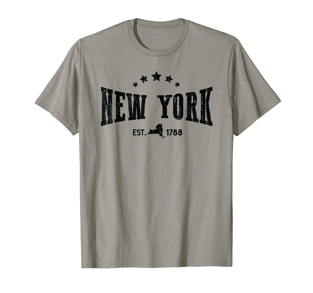 New York State Pride Outline Distressed T-Shirt - Unique Graphic Men Women - T-Shirt, Sweatshirt, Hoodie