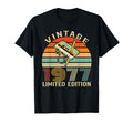 1977 Birthday Cassette Tape T-Shirt - Graphic Print Unisex - T-Shirt, Sweatshirt, Hoodie