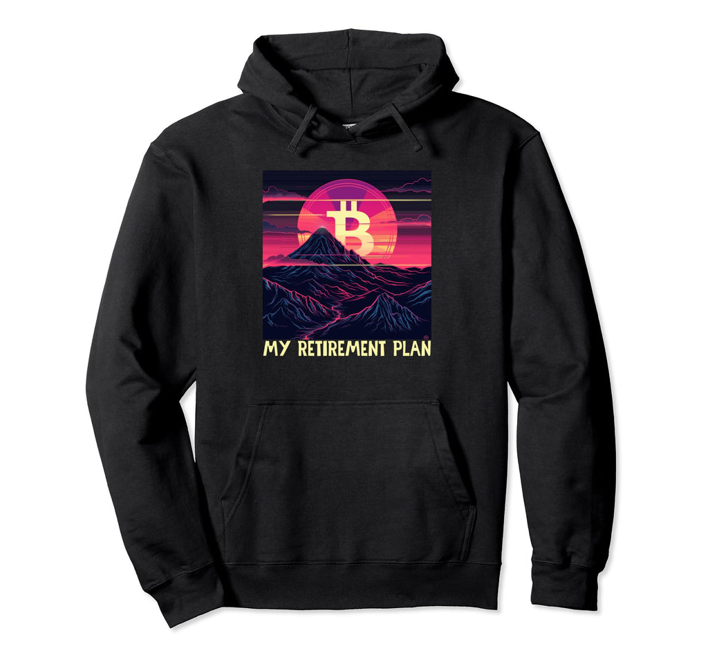 Bitcoin Vaporwave Btc My Retirement Hoodie - Unique Graphic for Adults - T-Shirt, Sweatshirt, Hoodie
