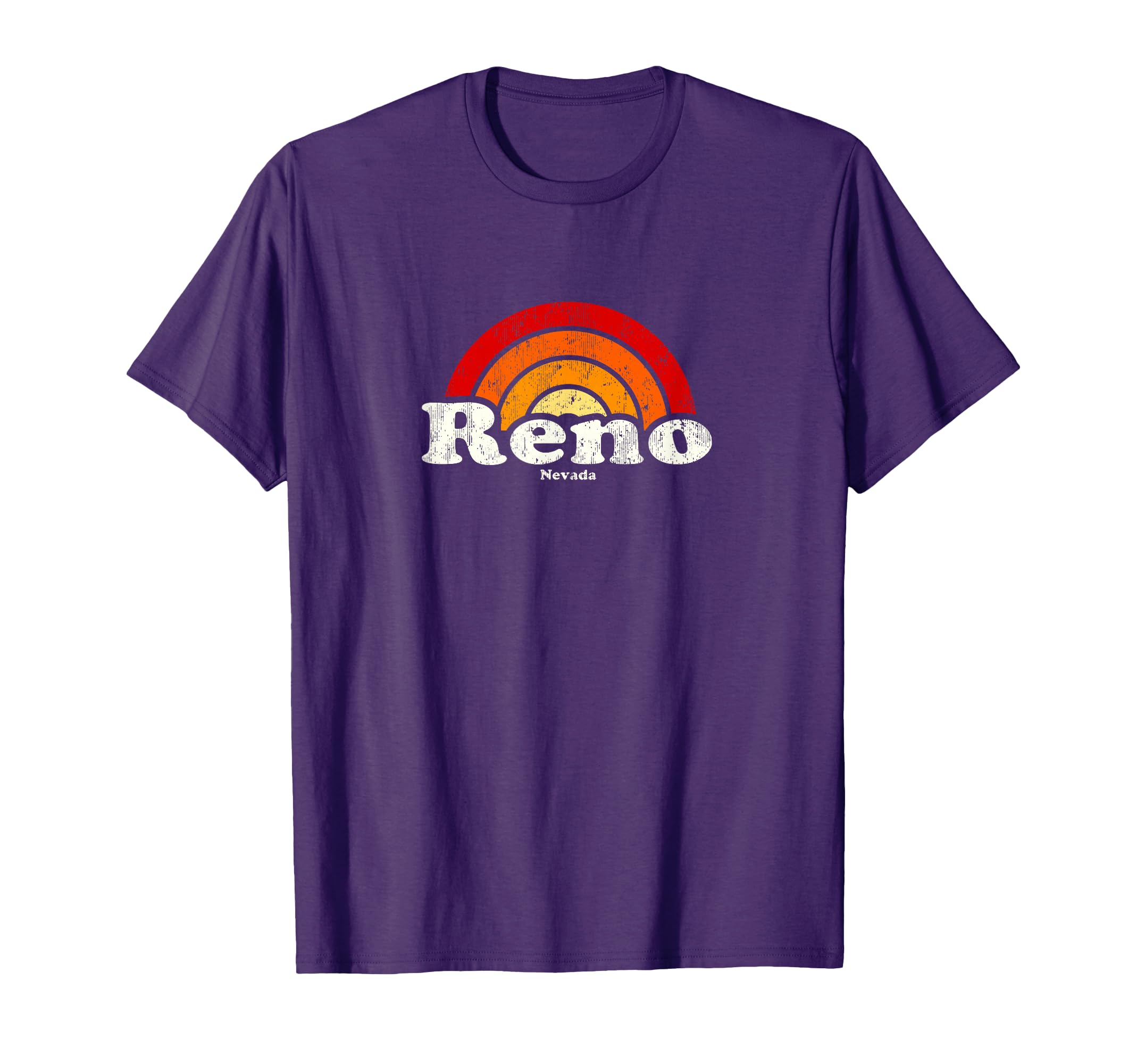 Reno Nevada Nv 70S Rainbow T-Shirt - Casual Everyday Wear Men Women - T-Shirt, Sweatshirt, Hoodie