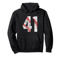 Baseball Mom 41 Jersey Baseball Hoodie - Custom Art Print Men Women - T-Shirt, Sweatshirt, Hoodie