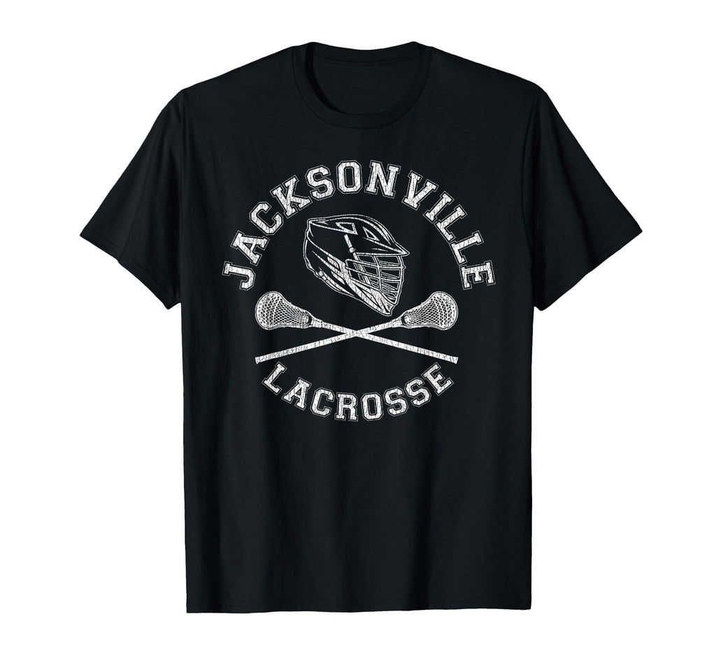 Jacksonville Lacrosse Distressed Lax T-Shirt - Aesthetic Graphic Men Women - T-Shirt, Sweatshirt, Hoodie