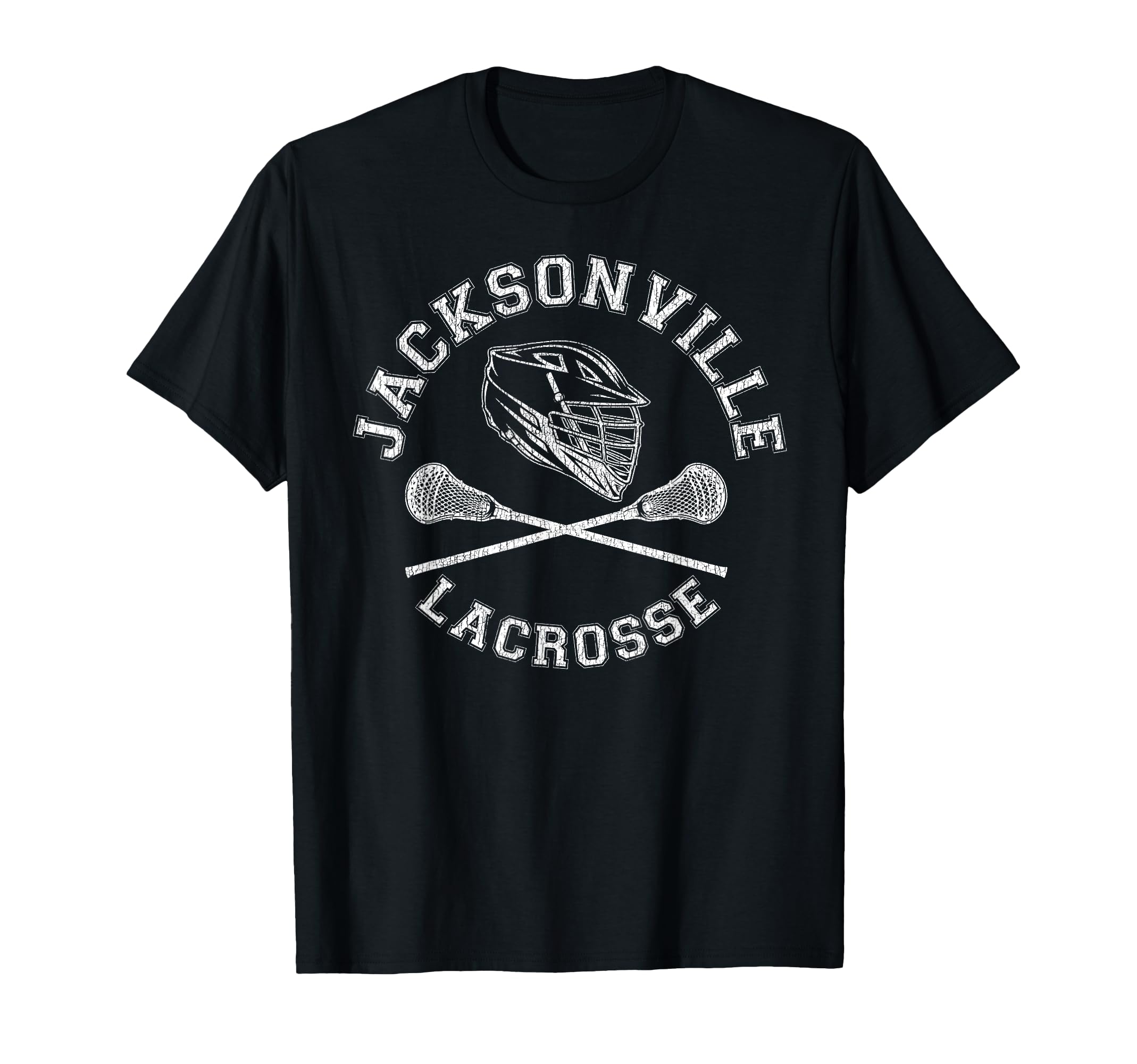 Jacksonville Lacrosse Distressed Lax T-Shirt - Aesthetic Graphic Men Women - T-Shirt, Sweatshirt, Hoodie