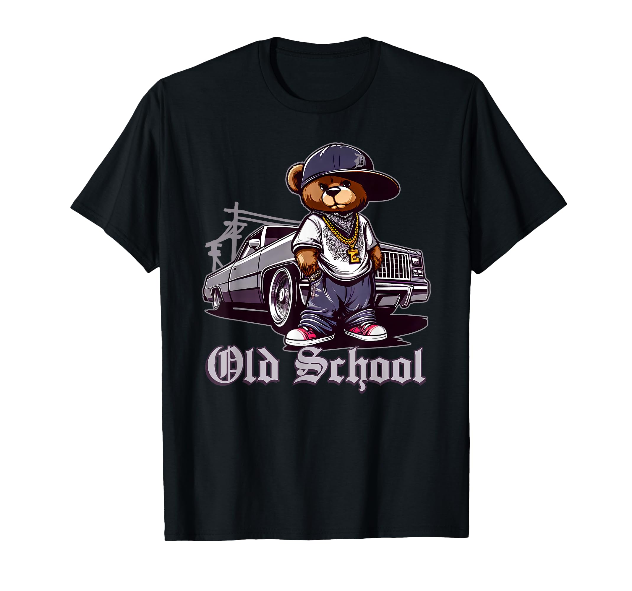 Old School Hip Hop Teddy Bear T-Shirt - Streetwear Style for Adults - T-Shirt, Sweatshirt, Hoodie
