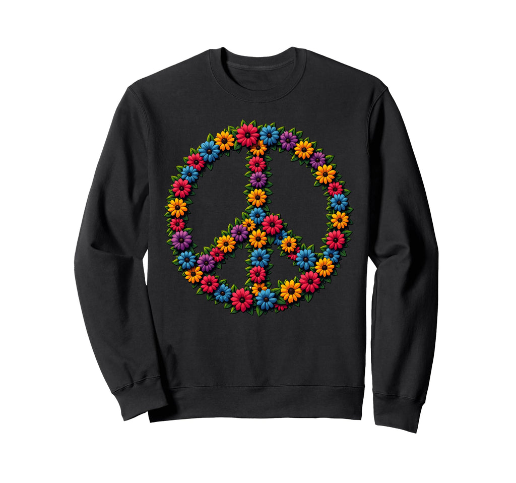 60S 70S Flower Power Groovy Sweatshirt - Fun Novelty Design for Adults - T-Shirt, Sweatshirt, Hoodie