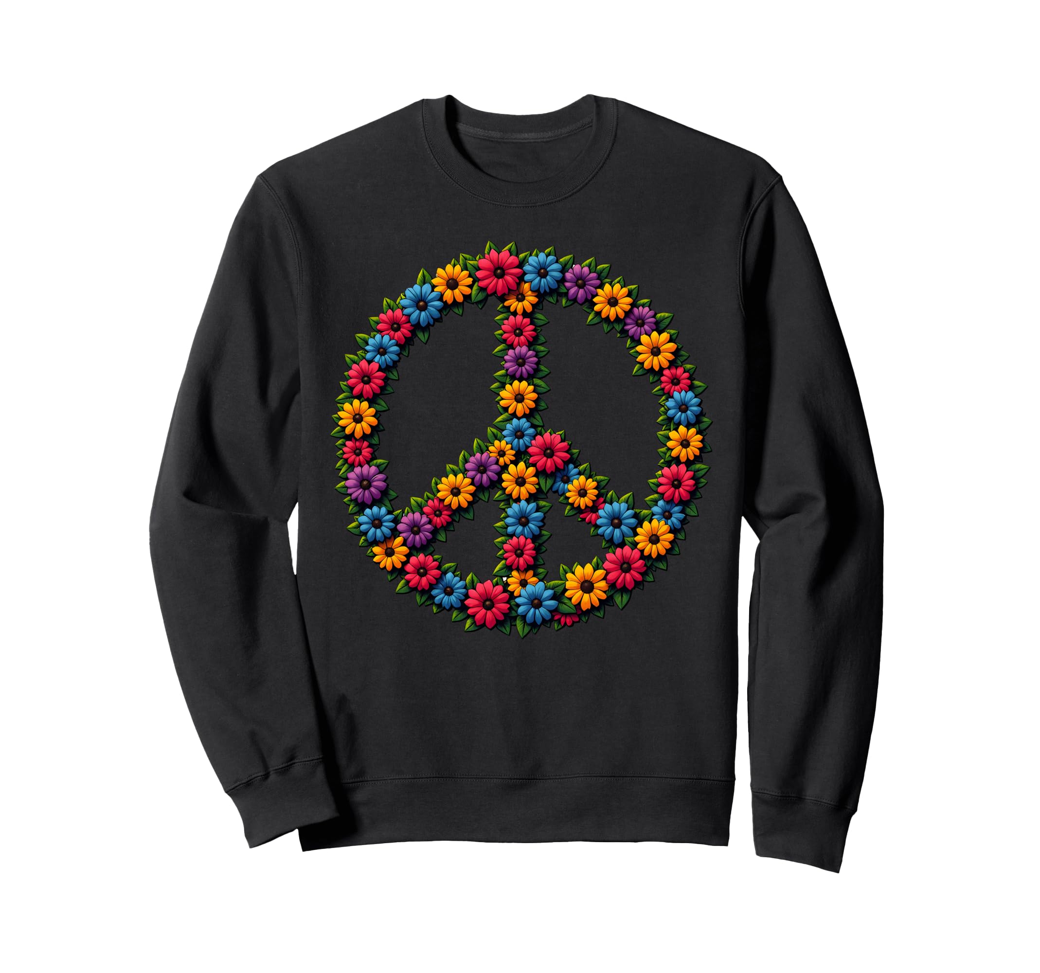 60S 70S Flower Power Groovy Sweatshirt - Fun Novelty Design for Adults - T-Shirt, Sweatshirt, Hoodie