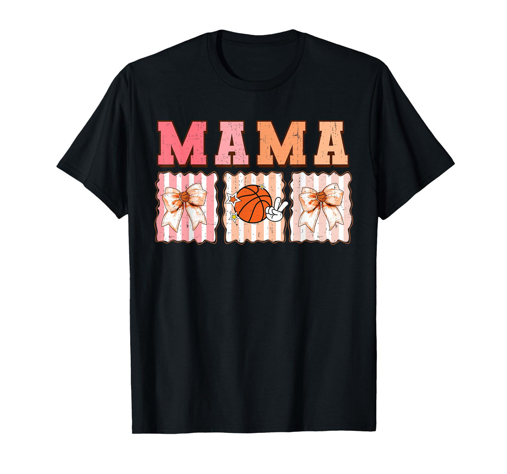 Coquette Bow Game Day Basketball T-Shirt - Fun Novelty Design for Adults - T-Shirt, Sweatshirt, Hoodie