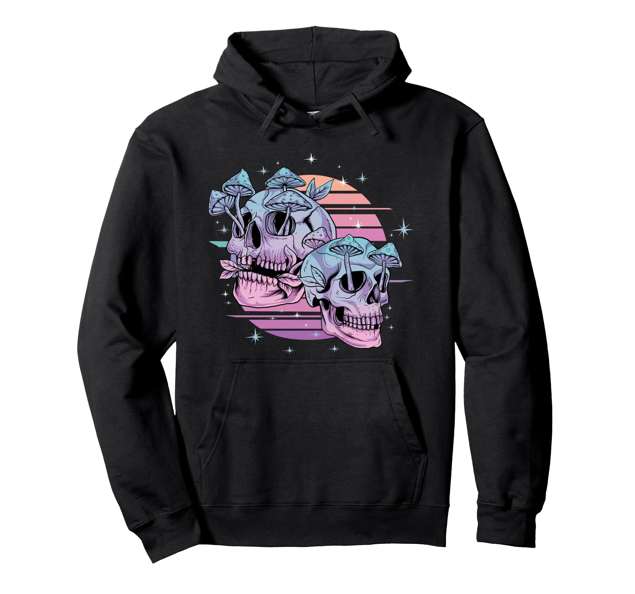 Pastel Goth Skull Mushroom Vaporwave Pagan Hoodie - Trendy Graphic Unisex - T-Shirt, Sweatshirt, Hoodie