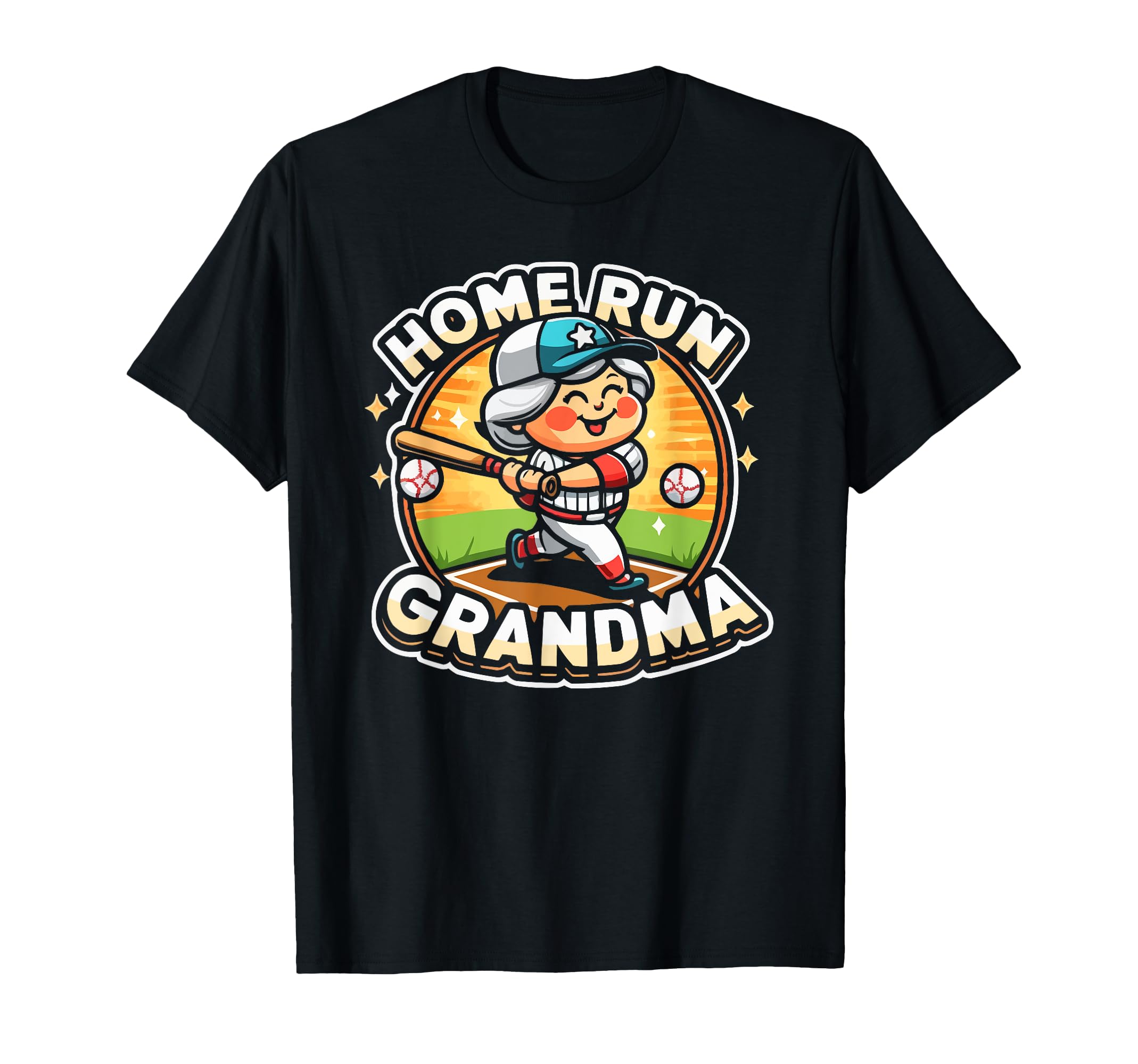Baseball Grandma Grandmother Granny T-Shirt - Unique Graphic for Adults - T-Shirt, Sweatshirt, Hoodie
