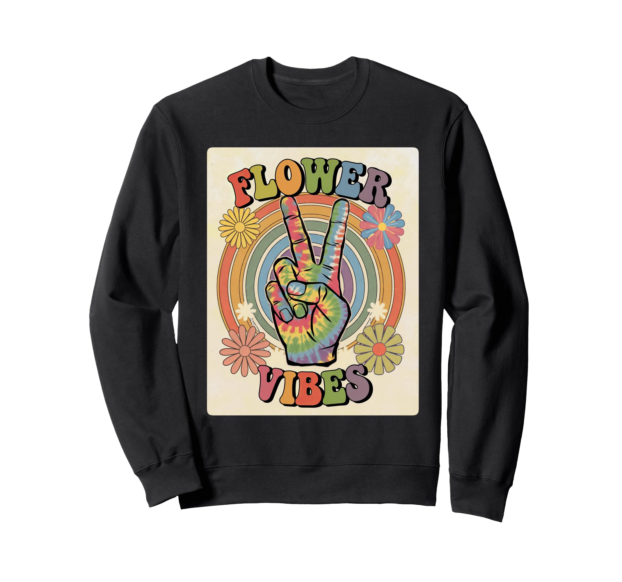 Groovy Flower Vibes Grooooovy Sweatshirt - Casual Everyday Wear Unisex - T-Shirt, Sweatshirt, Hoodie