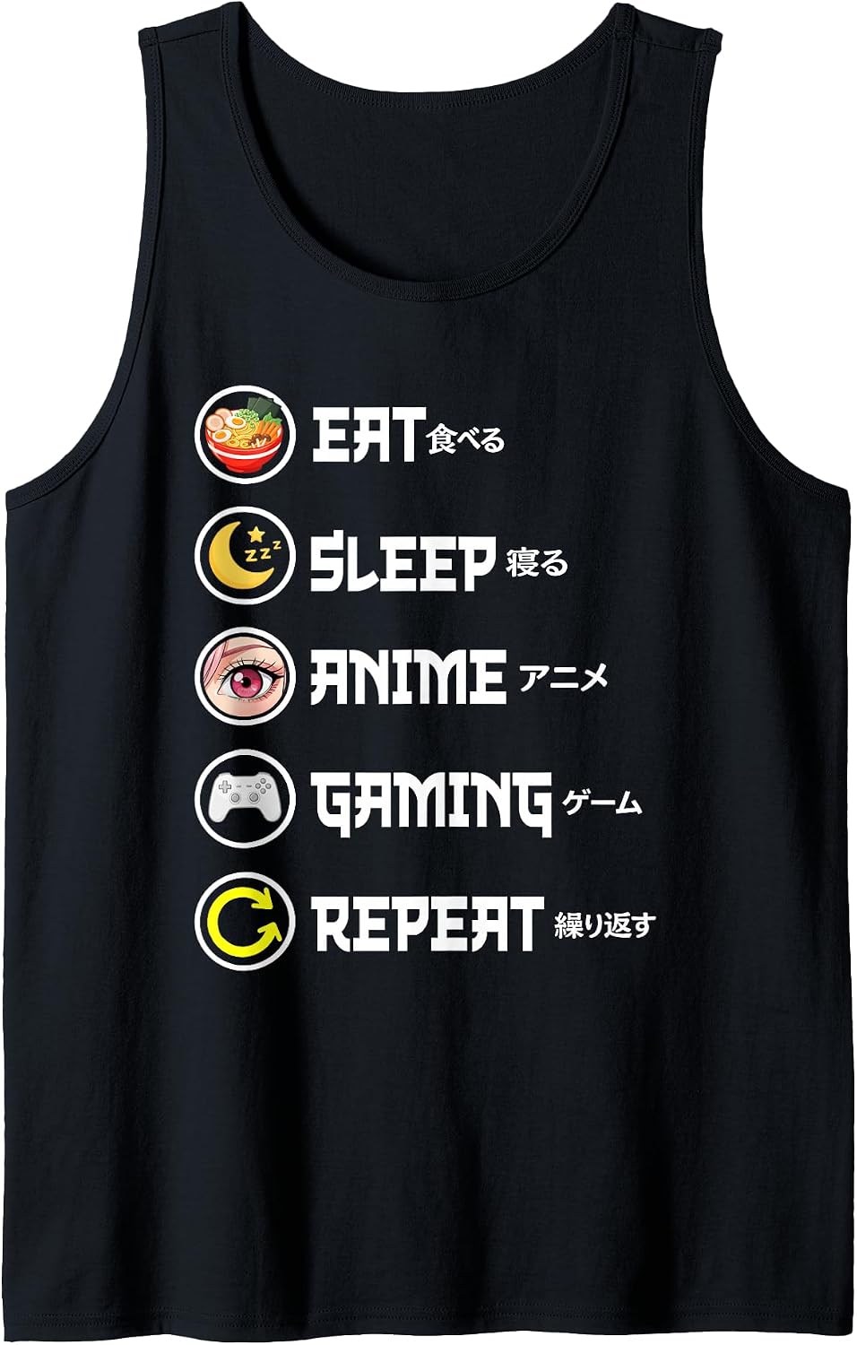 Kawaii Anime Merch Eat Sleep Gaming Repeat - Adult & Kids T-Shirts, Sweatshirts & Hoodies apparel design preview 1