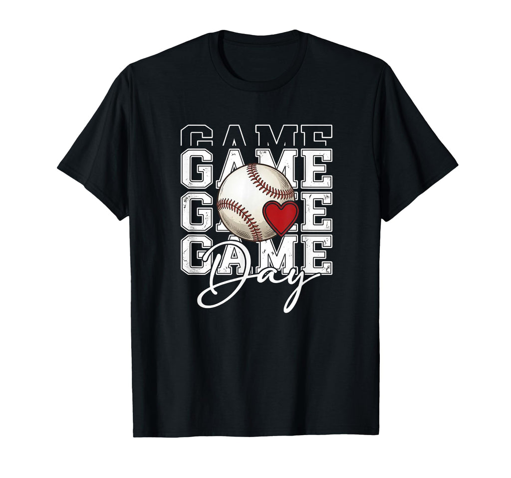 Baseball Game Day Spirit Heart Athlete T-Shirt - Minimalist Print Unisex - T-Shirt, Sweatshirt, Hoodie