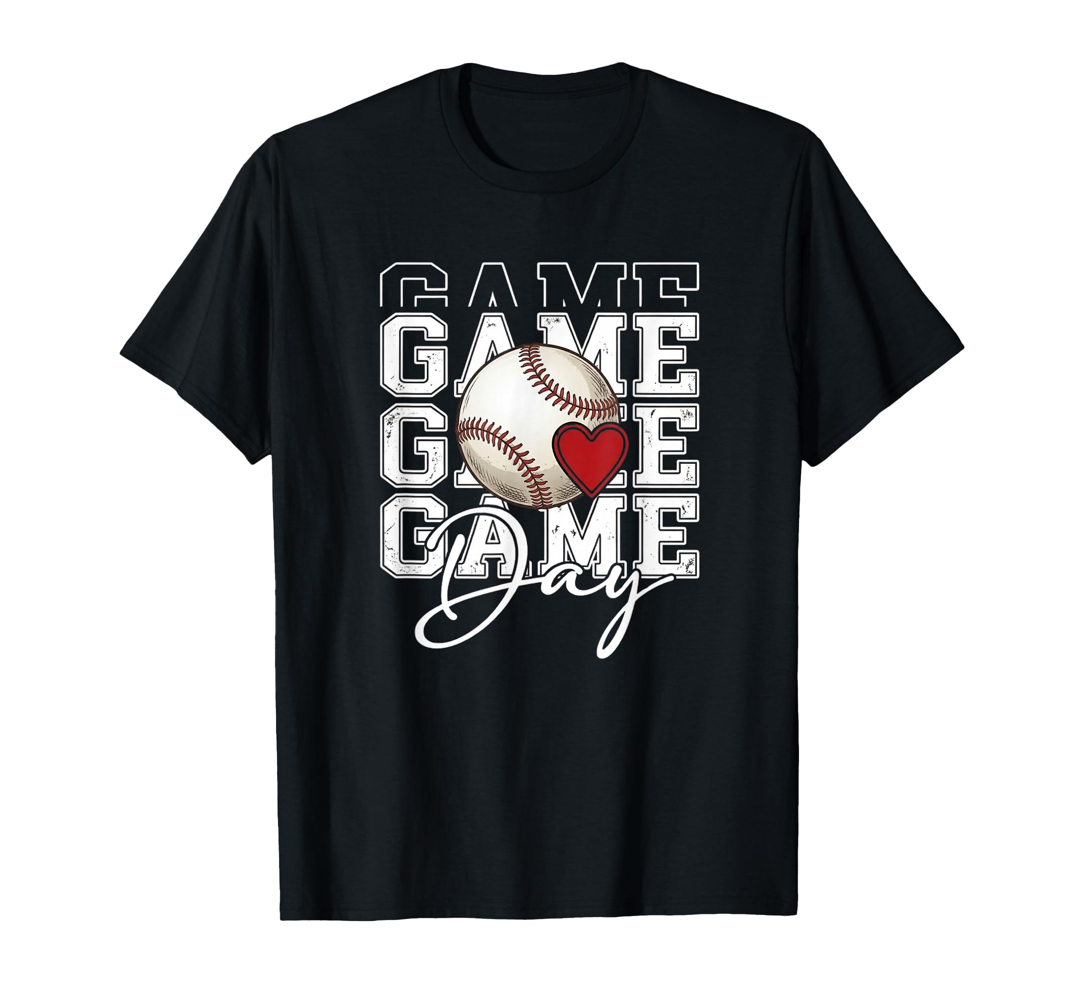 Baseball Game Day Spirit Heart Athlete T-Shirt - Minimalist Print Unisex - T-Shirt, Sweatshirt, Hoodie