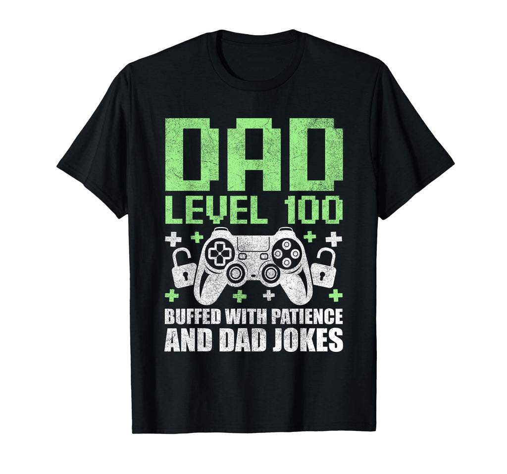 Gamer Dad Fathers Day Dad Level 100 T-Shirt - Trendy Graphic Men Women - T-Shirt, Sweatshirt, Hoodie