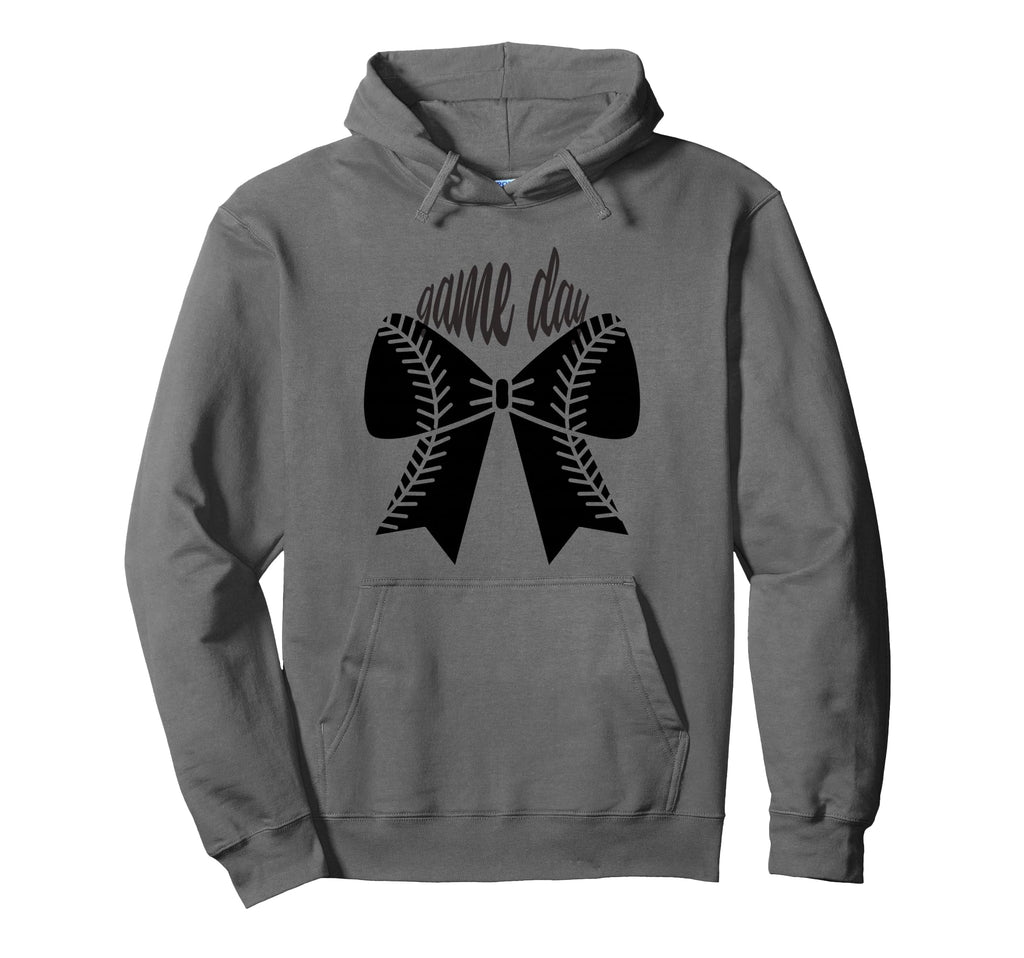 Game Day Baseball Coquette Bow Hoodie - Casual Everyday Wear for Adults - T-Shirt, Sweatshirt, Hoodie