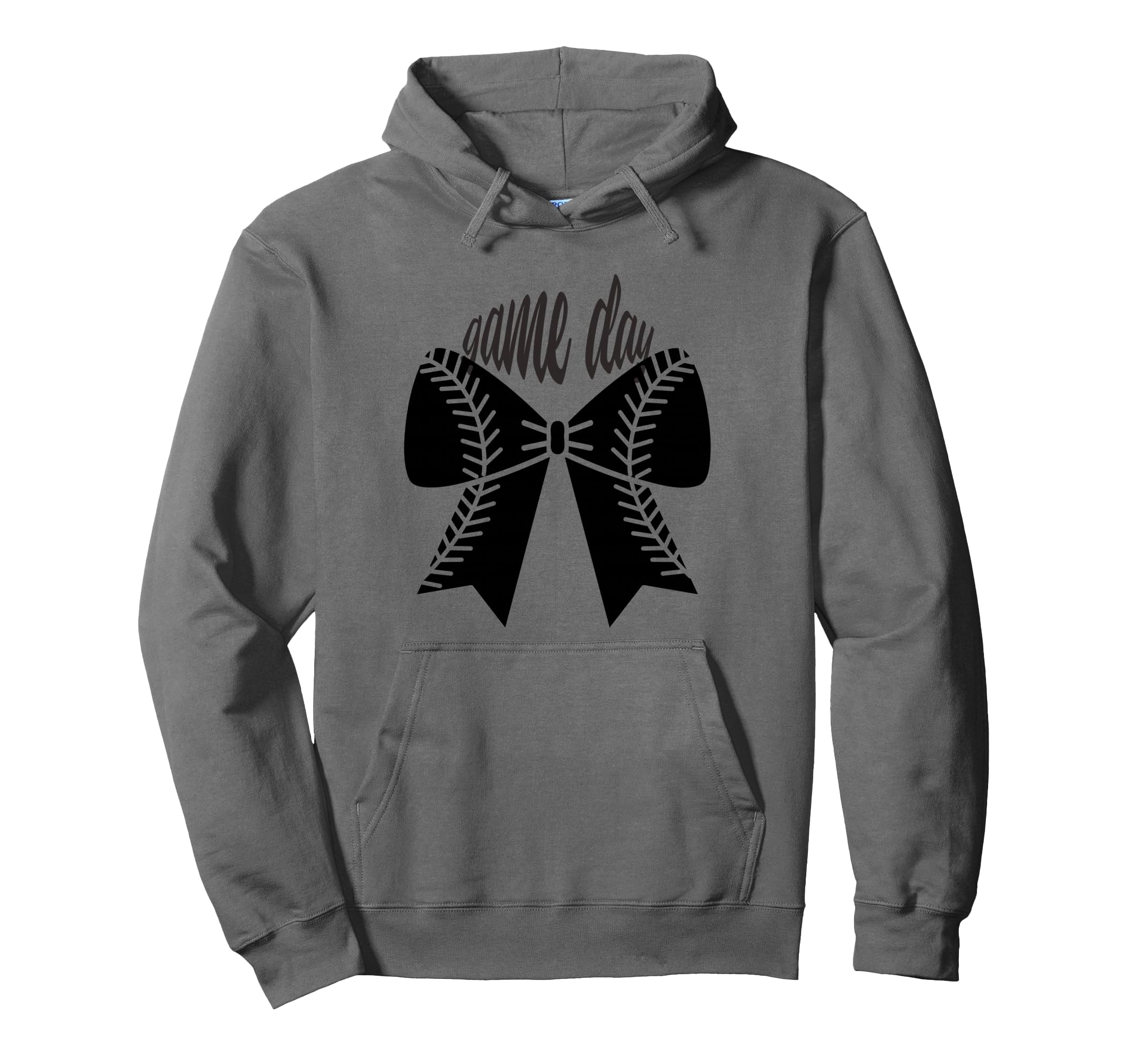 Game Day Baseball Coquette Bow Hoodie - Casual Everyday Wear for Adults - T-Shirt, Sweatshirt, Hoodie