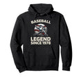 Born 1978 Baseball Baseballer Team Hoodie - Minimalist Print for Adults - T-Shirt, Sweatshirt, Hoodie