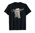 Mississippi Distressed State Outline T-Shirt - Trendy Graphic for Adults - T-Shirt, Sweatshirt, Hoodie