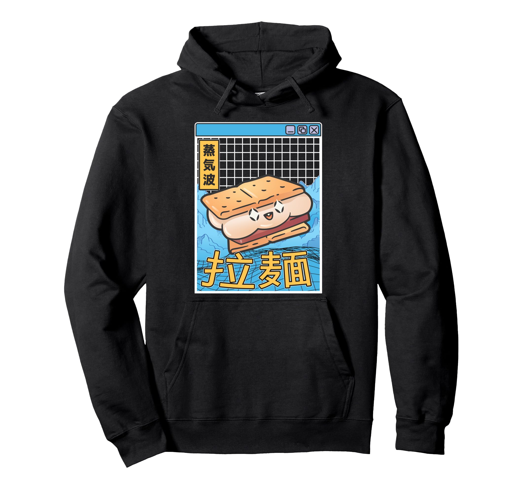 Japanese Smore Kawaii Grid Hoodie - Casual Everyday Wear Men Women - T-Shirt, Sweatshirt, Hoodie