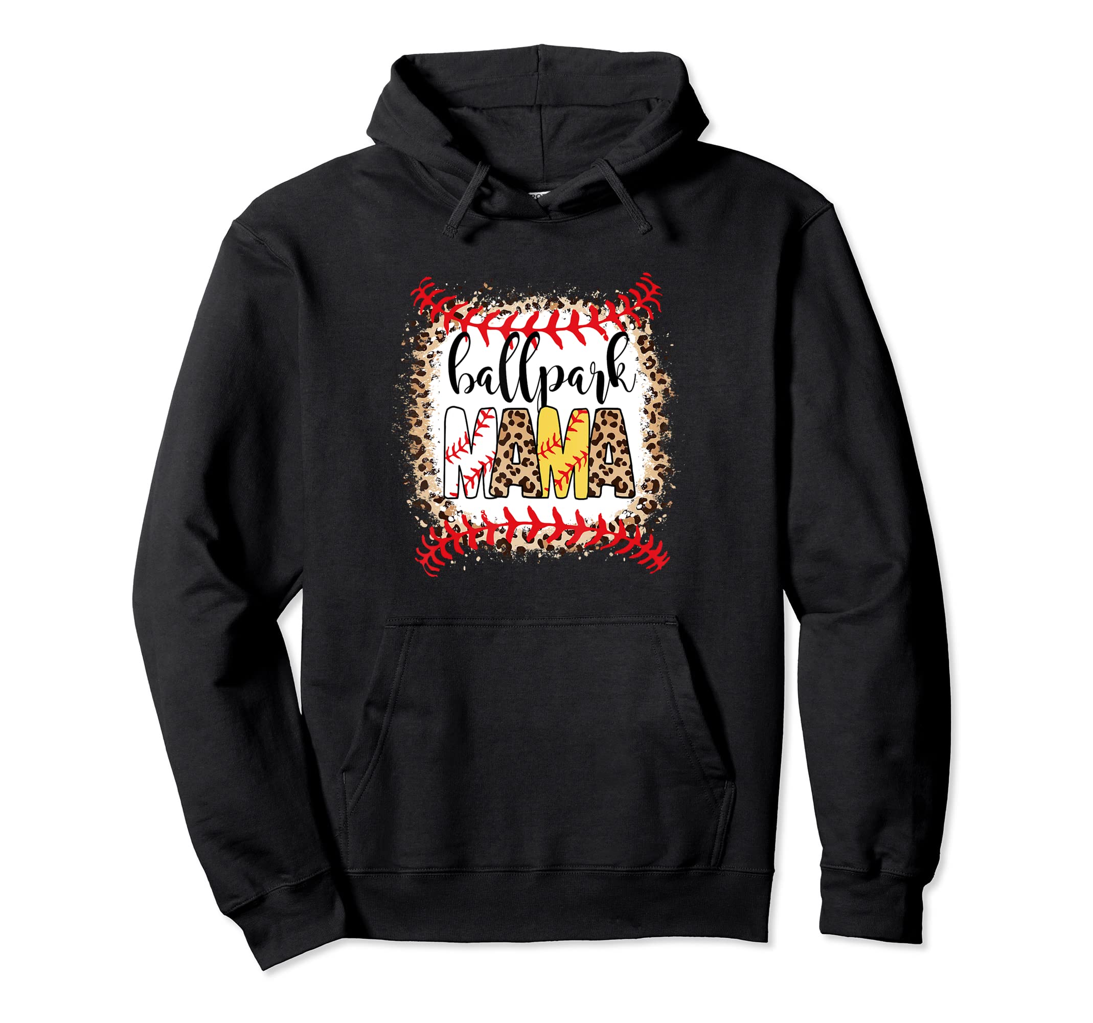 Ballpark Mom Mama Baseball Softball Hoodie - Trendy Graphic for Adults - T-Shirt, Sweatshirt, Hoodie