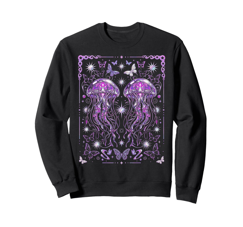 Y2K Jellyfish Aesthetic Ocean Sweatshirt - Custom Art Print Unisex - T-Shirt, Sweatshirt, Hoodie