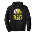 Dad Both Baseball Softball Fathers Hoodie - Aesthetic Graphic Men Women - T-Shirt, Sweatshirt, Hoodie