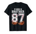 Proud Brother Baseball Player Number 87 T-Shirt - Custom Art Print Unisex - T-Shirt, Sweatshirt, Hoodie