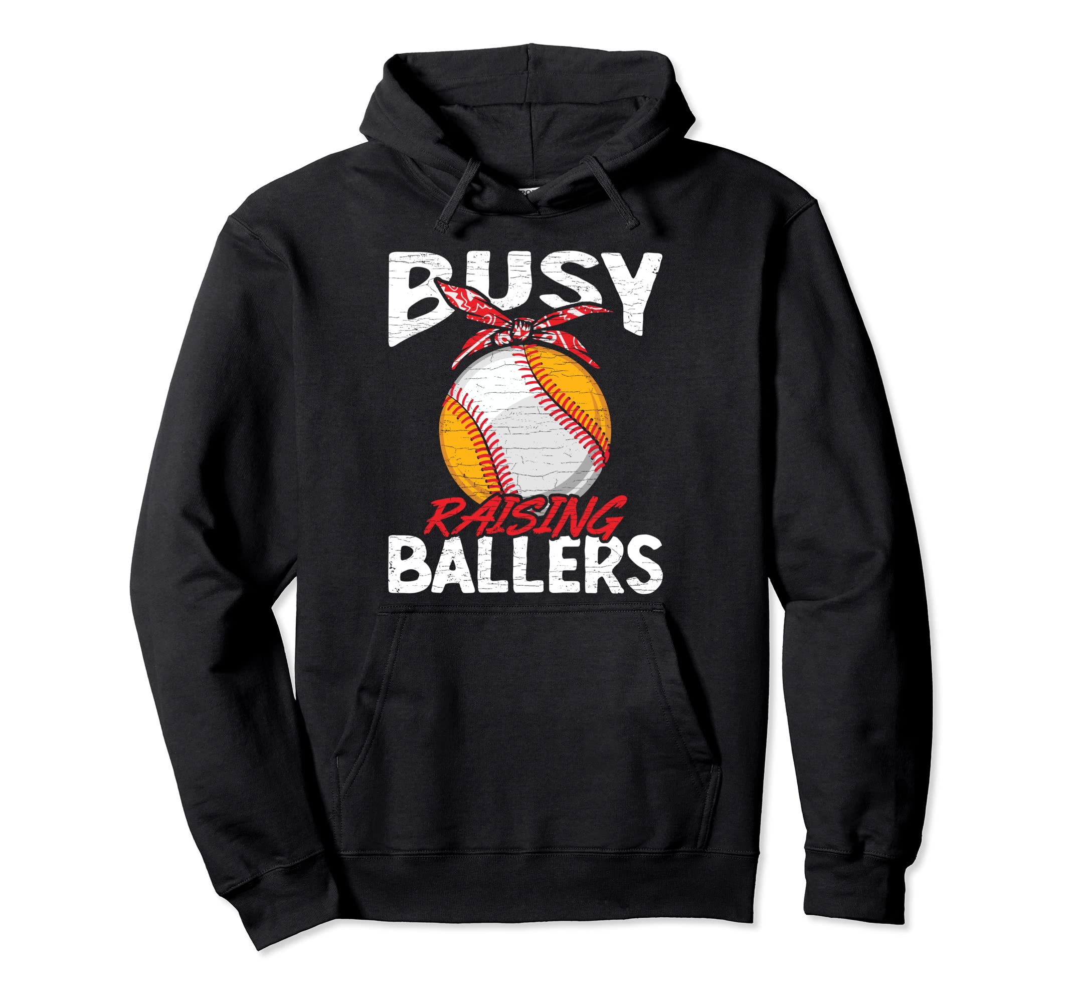 Busy Raising Ballers Baseball Mom Hoodie - Aesthetic Graphic for Adults - T-Shirt, Sweatshirt, Hoodie