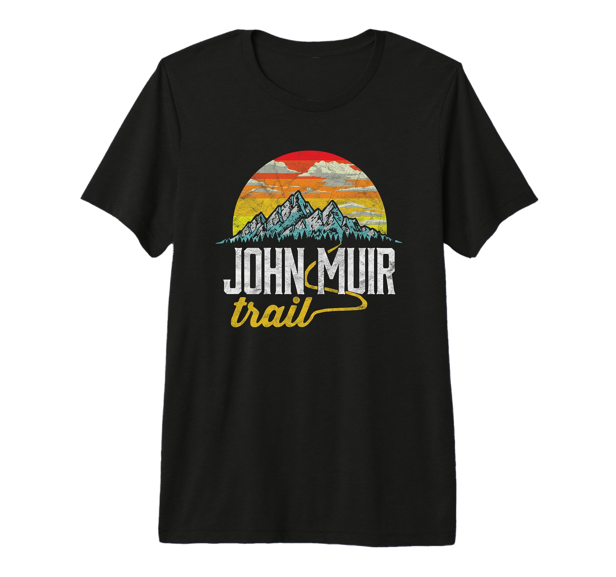 John Muir Trail Distressed Tri Blend T-Shirt - Graphic Print for Adults - T-Shirt, Sweatshirt, Hoodie