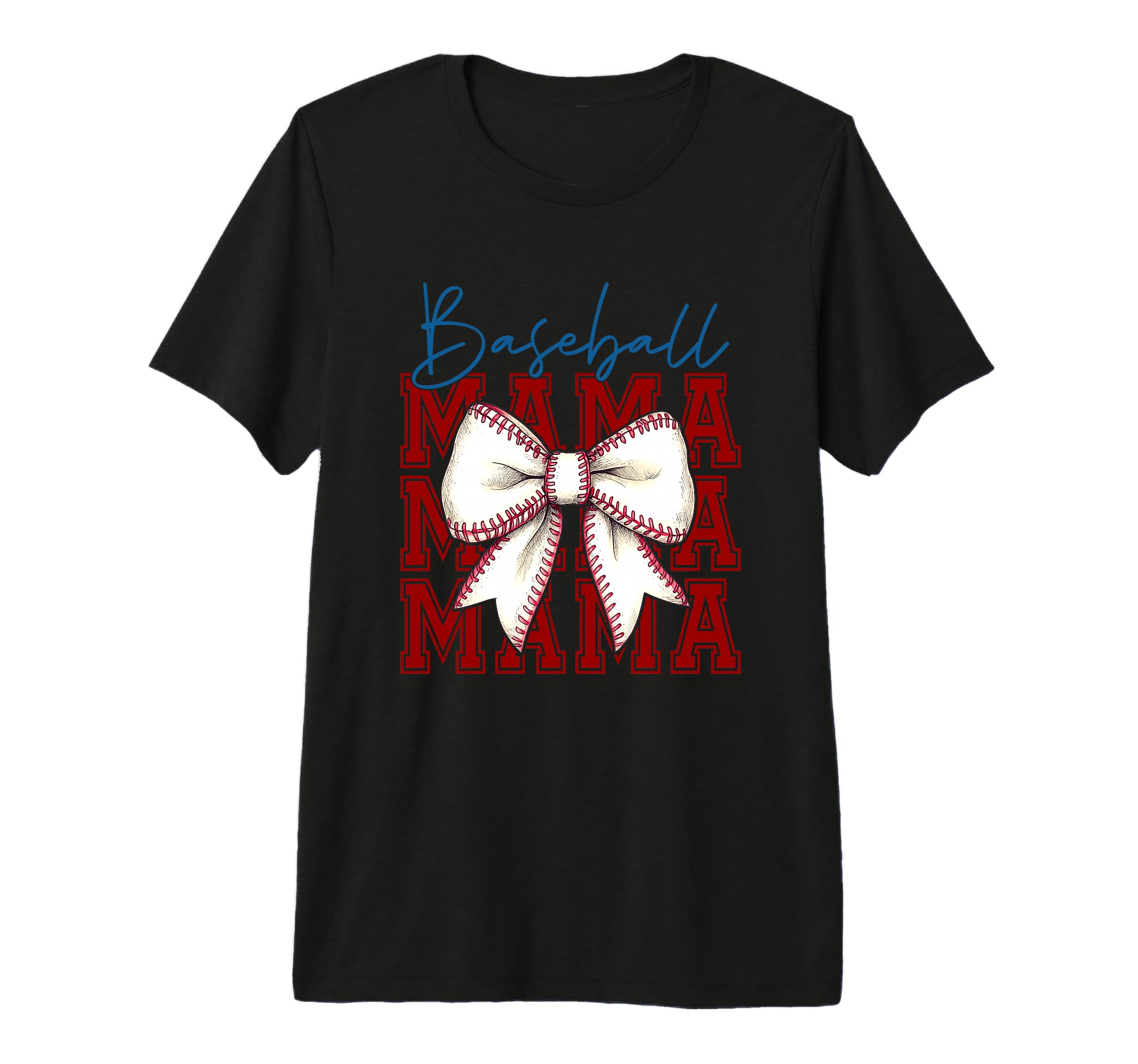 Baseball Mama Bow Unique Tri Blend T-Shirt - Trendy Graphic for Adults - T-Shirt, Sweatshirt, Hoodie