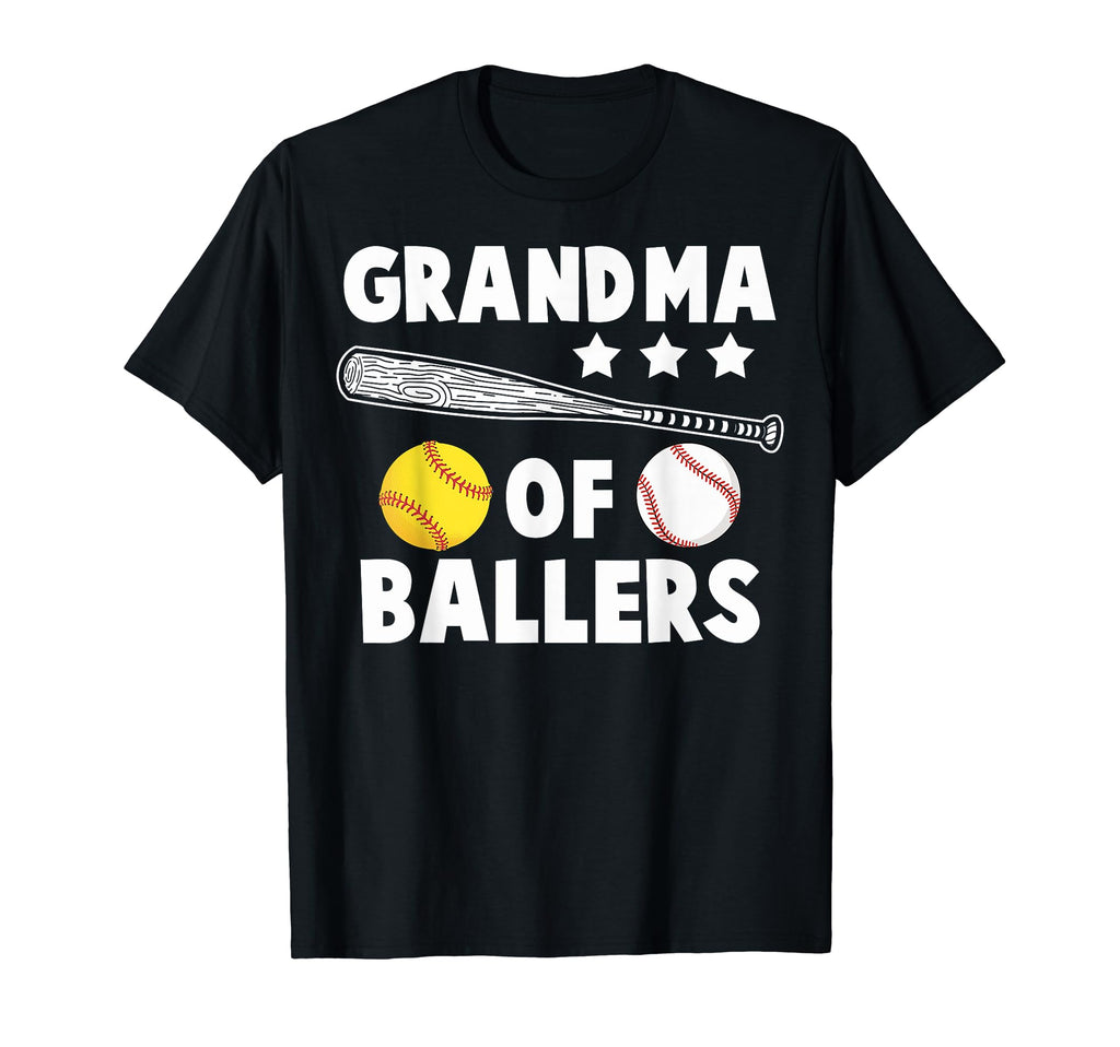 Grandma Baseball Grandma Ballers T-Shirt - Unique Graphic Men Women - T-Shirt, Sweatshirt, Hoodie
