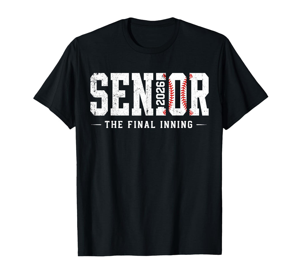 Baseball Senior 2026 Final Inning T-Shirt - Custom Art Print Men Women - T-Shirt, Sweatshirt, Hoodie