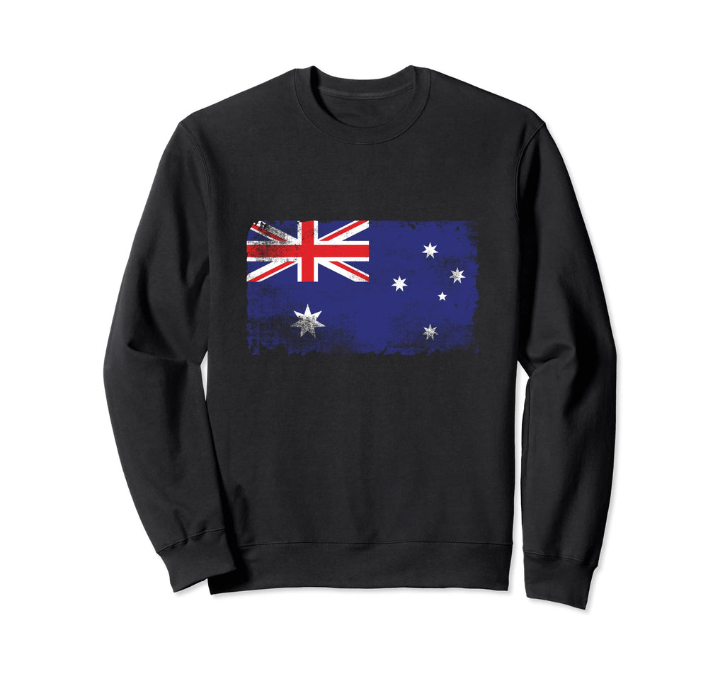 Distressed Australia Flag Sweatshirt - Fun Novelty Design for Adults - T-Shirt, Sweatshirt, Hoodie
