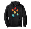 Fall Leaves Silhouette 80S Distressed Hoodie - Streetwear Style Men Women - T-Shirt, Sweatshirt, Hoodie