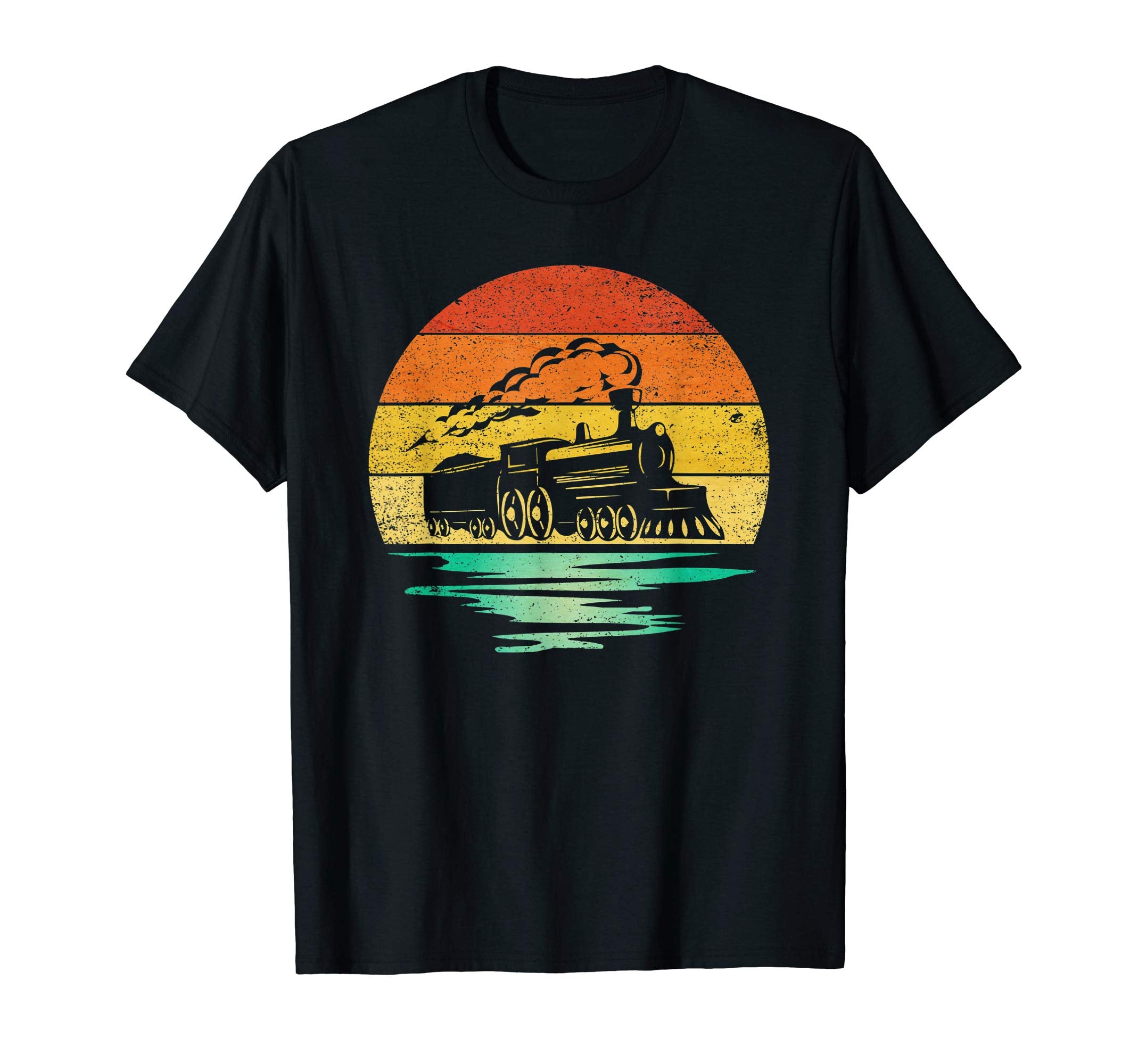 Train Driver Sunset Train T-Shirt - Minimalist Print for Adults - T-Shirt, Sweatshirt, Hoodie