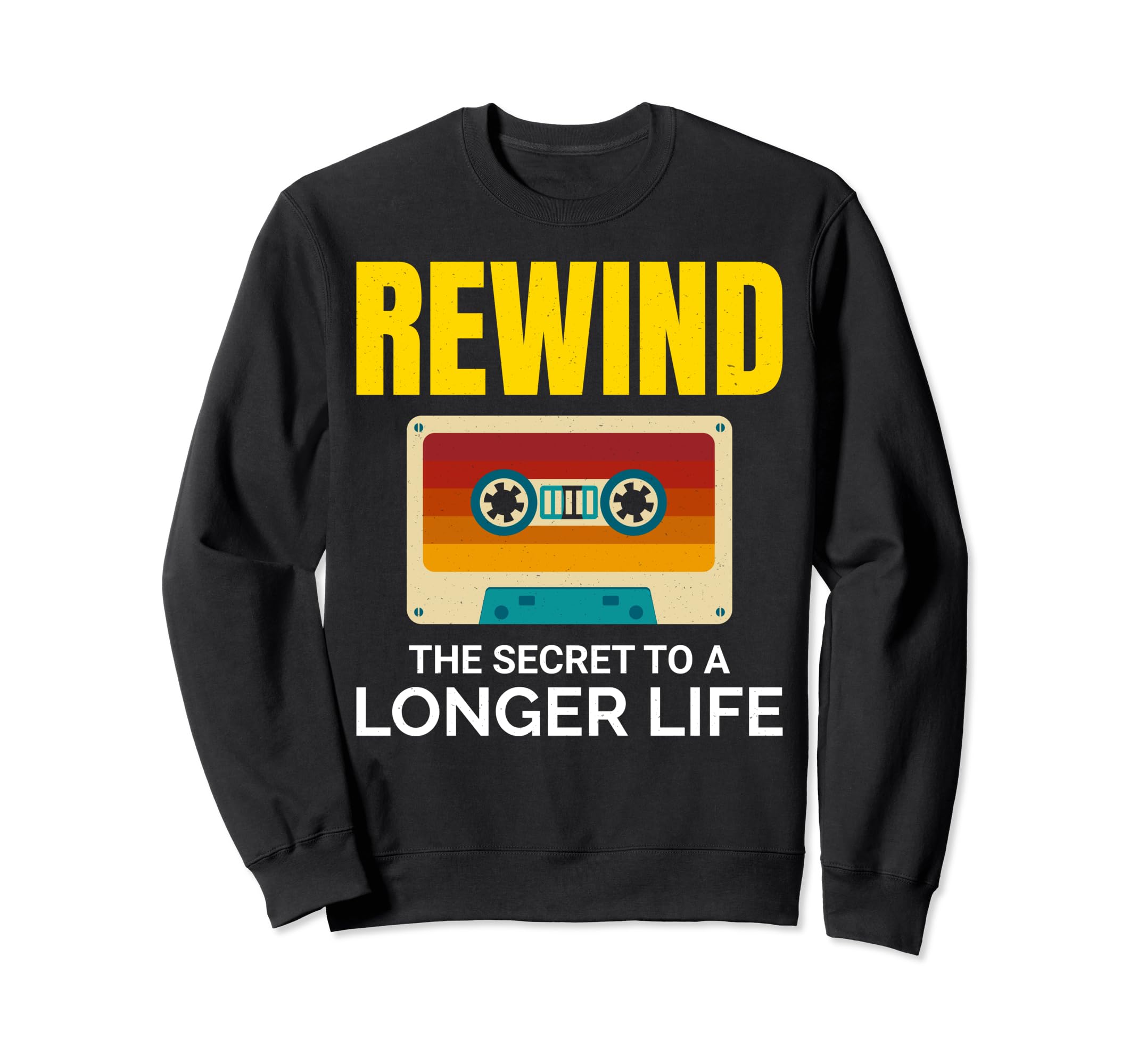Cassette Tape 80S Rewind Building Sweatshirt - Unique Graphic for Adults - T-Shirt, Sweatshirt, Hoodie
