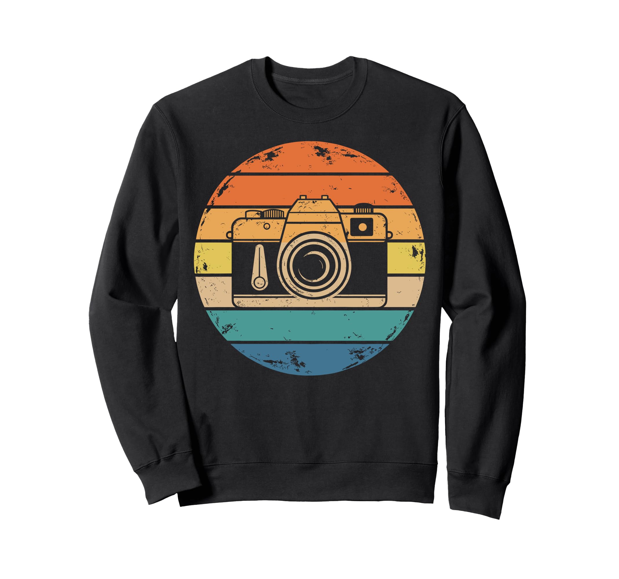 Distressed Photography Camera Sweatshirt - Custom Art Print Men Women - T-Shirt, Sweatshirt, Hoodie